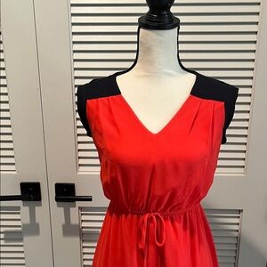 Sweet Storm Red/Burnt Orange and Dark Navy Dress